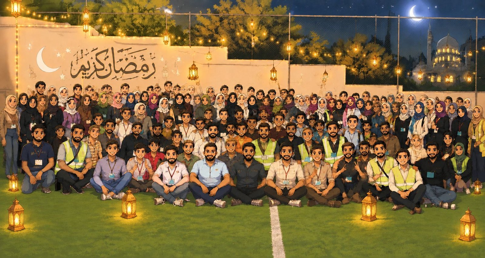 Qaf volunteers at a Ramadan evening
